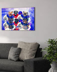 'Buffalo Doggos' Personalized 6 Pet Canvas