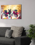 'Arizona Doggos' Personalized 3 Pet Canvas