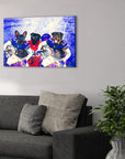 'Buffalo Doggos' Personalized 3 Pet Canvas