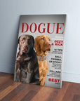 'Dogue' Personalized 2 Pet Canvas