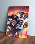 'Cleveland Doggos' Personalized 4 Pet Canvas