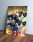 'Pittsburgh Doggos' Personalized 4 Pet Canvas