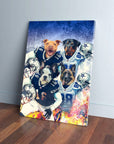 'Dallas Doggos' Personalized 4 Pet Canvas