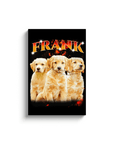 '90's Bootleg  (Fire Orange)' Personalized Pet Canvas