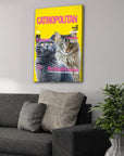 'Catmopolitan' Personalized 2 Pet Canvas