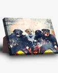 'Las Vegas Doggos' Personalized 3 Pet Standing Canvas