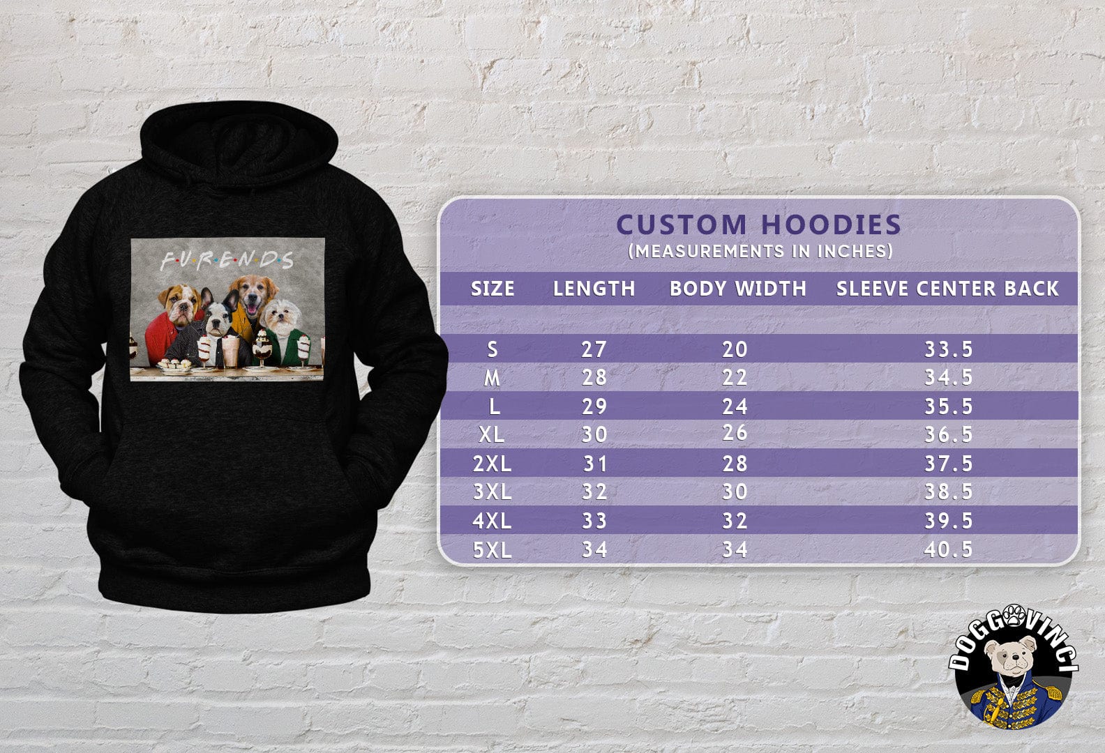 Sudadera con capucha personalizada para 4 mascotas &#39;Furends&#39;