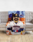 'Houston Astro Doggos' Personalized Pet Blanket