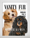 Póster personalizado para 2 mascotas 'Vanity Fur'