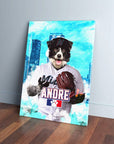 'Miami Doggo Marlins' Personalized Pet Canvas