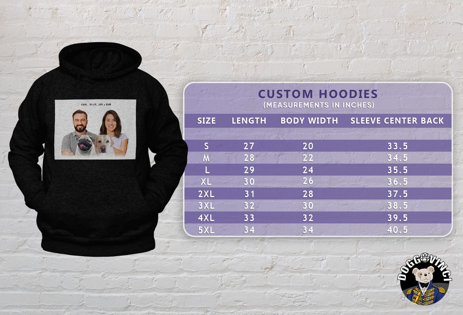 Sudadera con capucha personalizada Modern 2 Pet &amp;amp; Humans