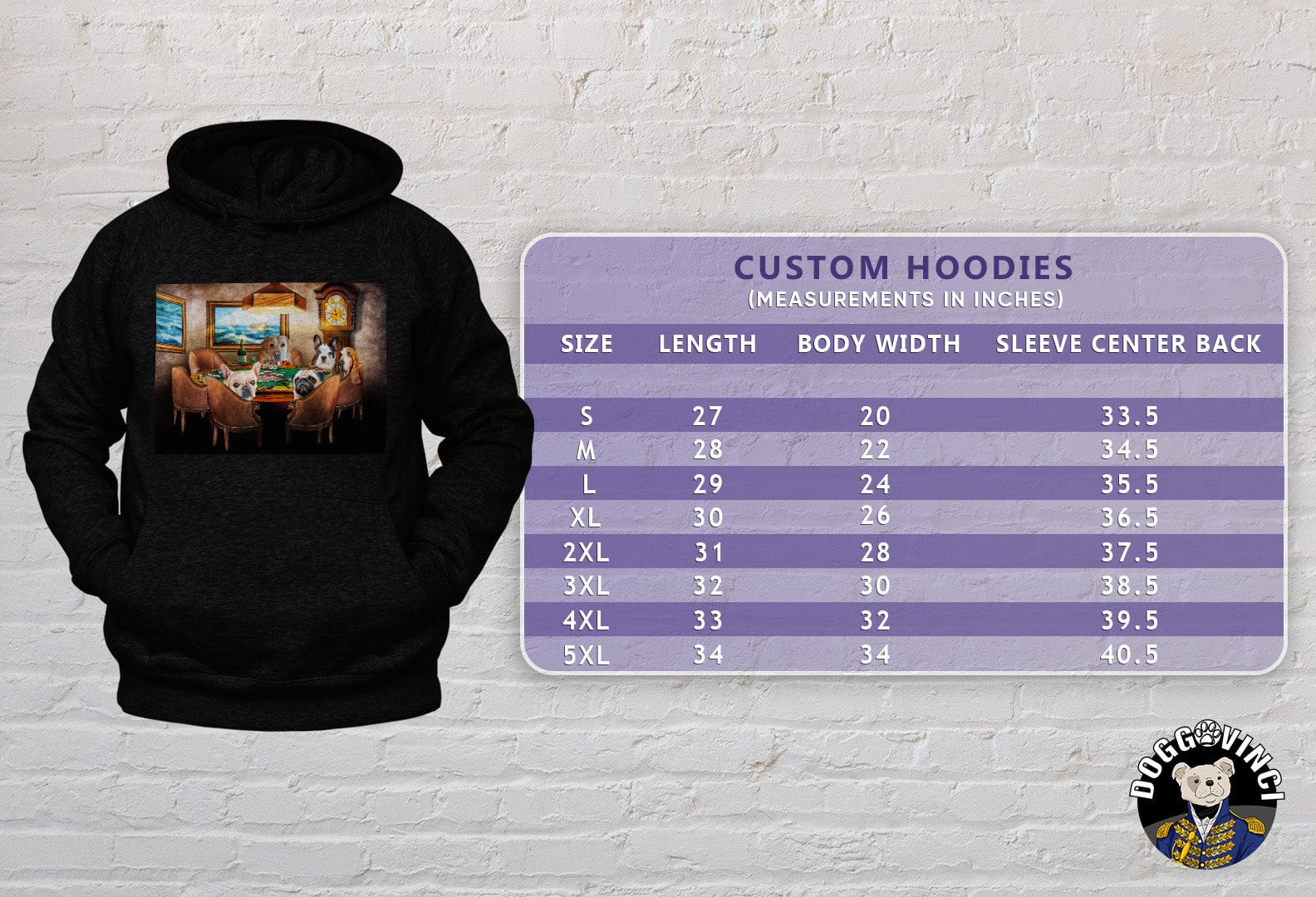 Sudadera con capucha personalizada para 5 mascotas &#39;Poker Players&#39;