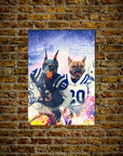 'Indianapolis Doggos' Personalized 2 Pet Poster