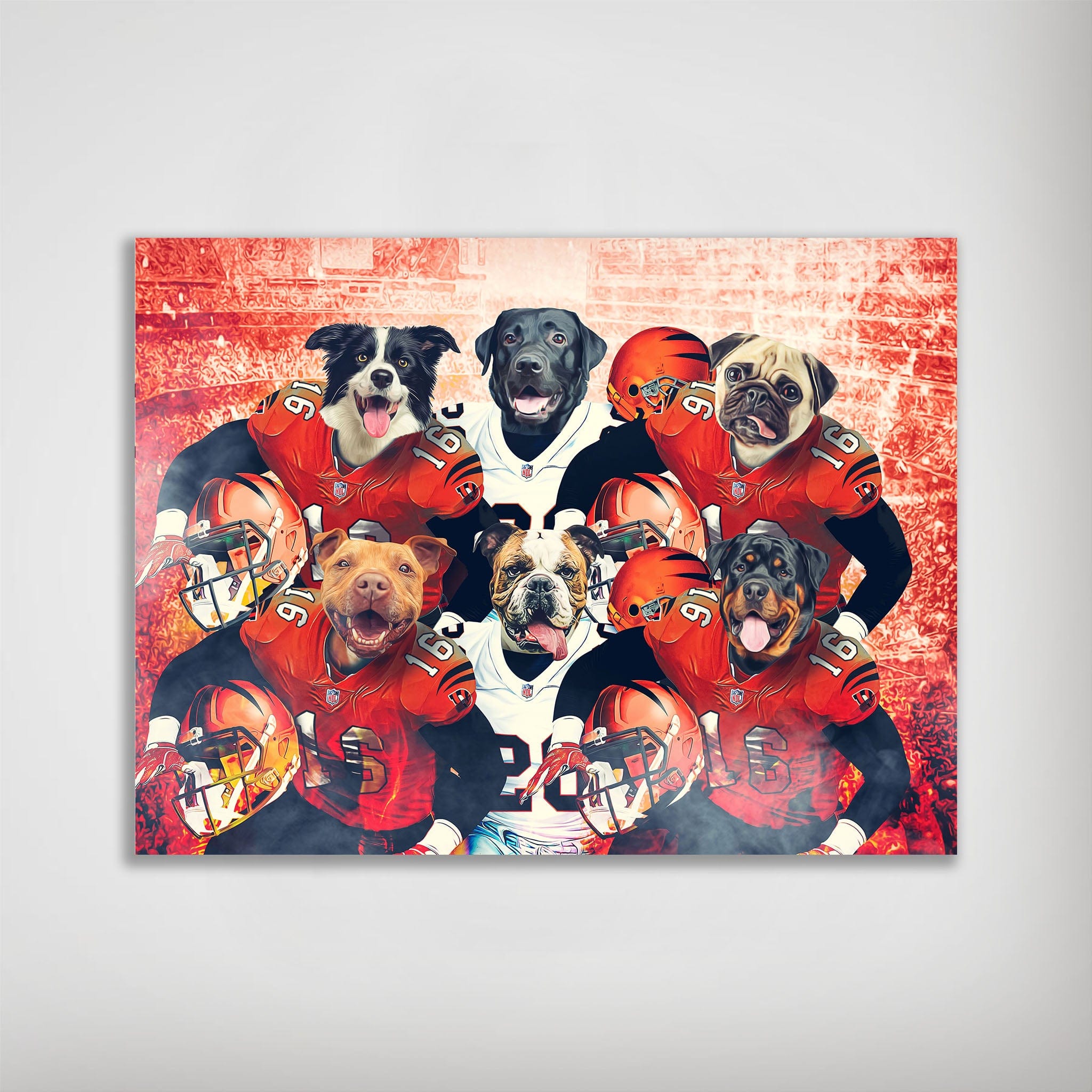 Póster personalizado para 6 mascotas &quot;Cincinnati Doggos&quot;