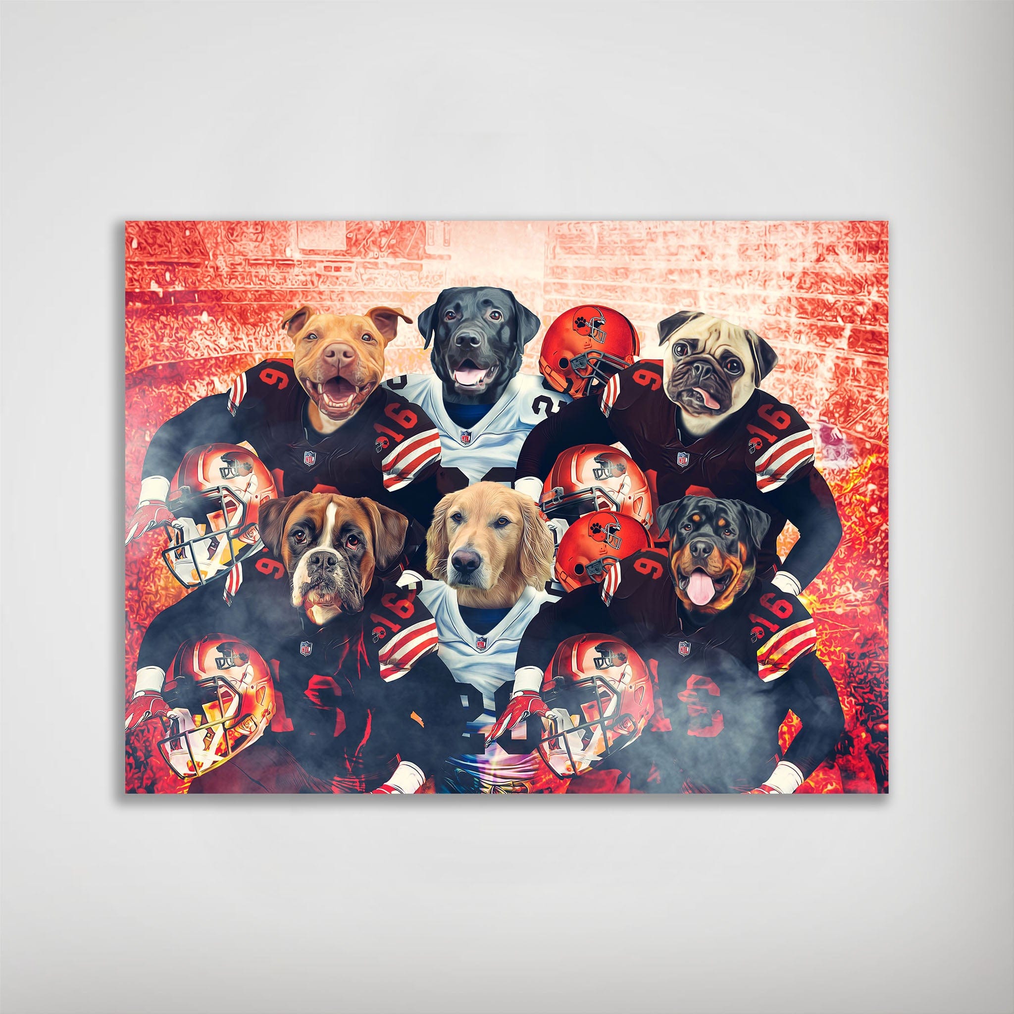 Póster personalizado para 6 mascotas &quot;Cleveland Doggos&quot;