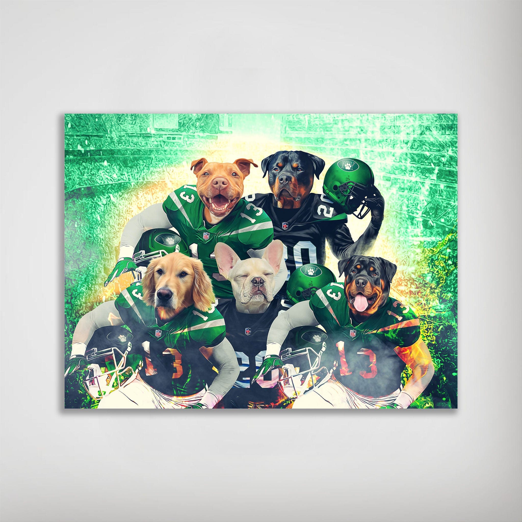 Póster personalizado de 5 mascotas &#39;New York Jet-Doggos&#39;