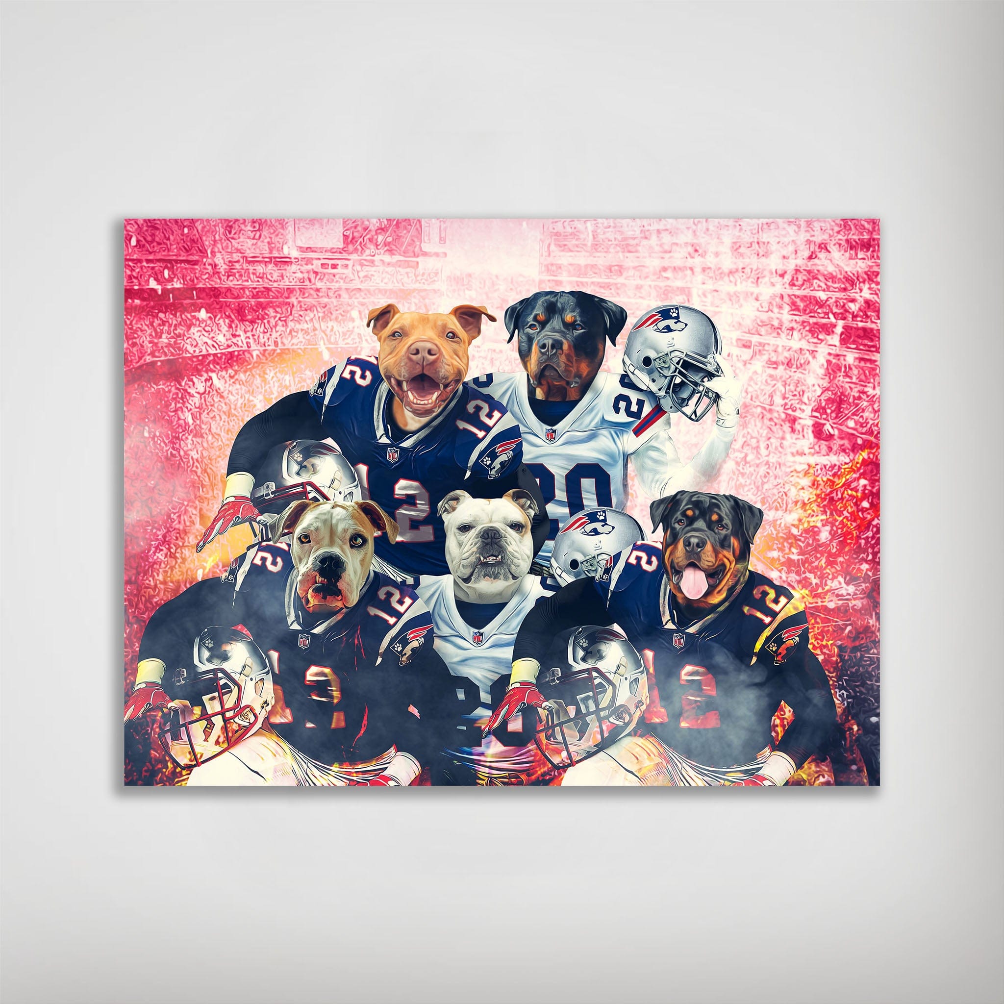 Póster Personalizado para 5 mascotas &#39;New England Doggos&#39;