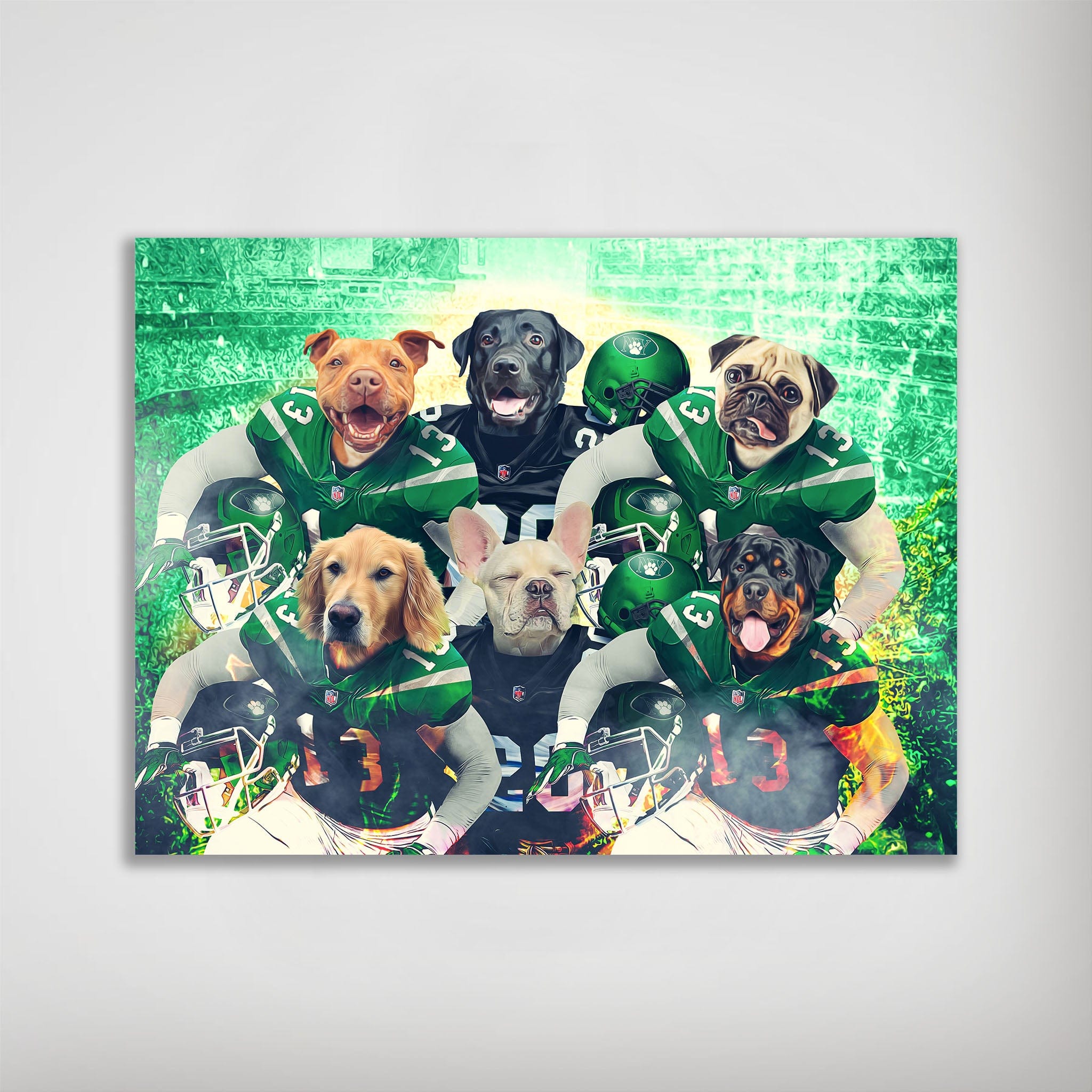 Póster personalizado de 6 mascotas &#39;New York Jet-Doggos&#39;