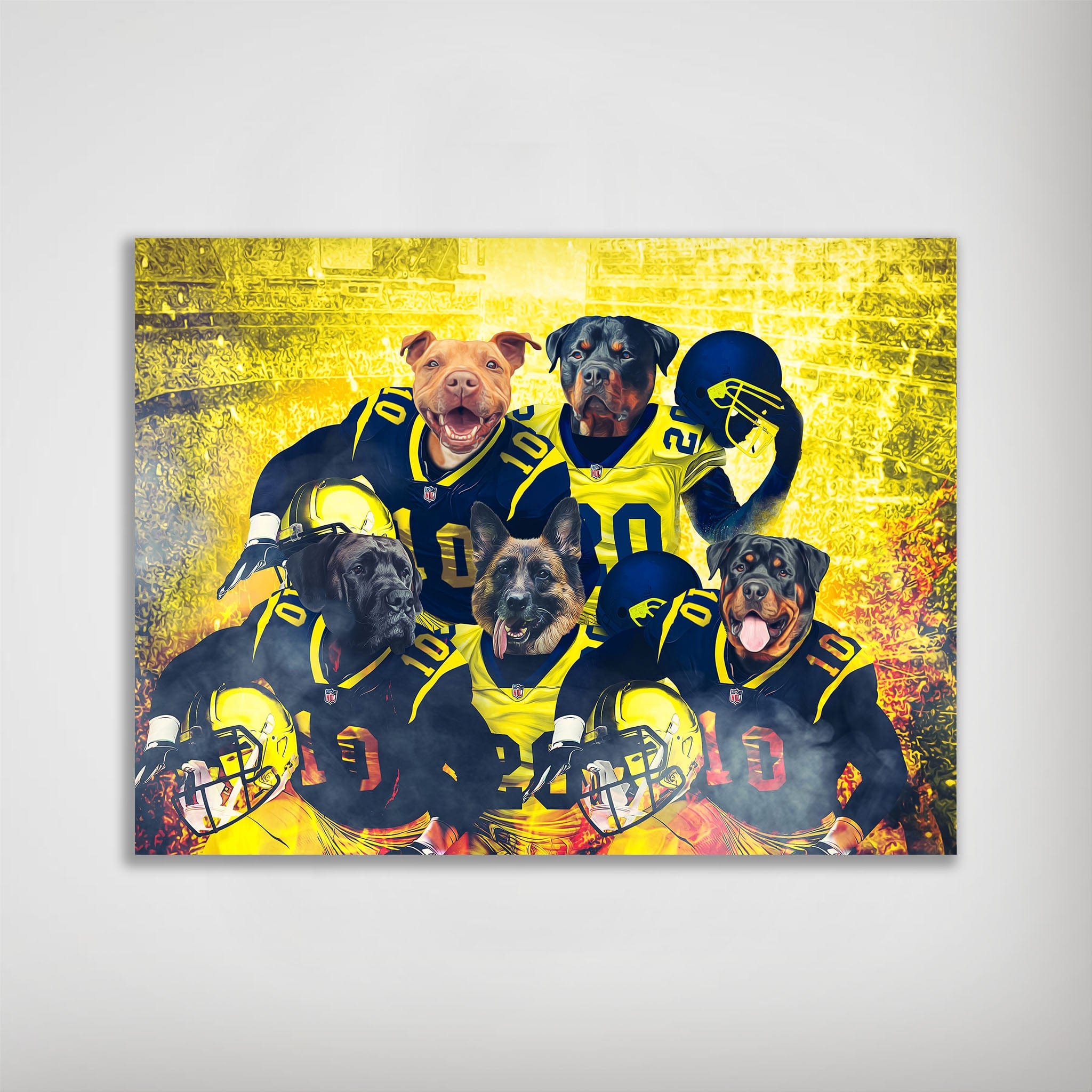 Póster Personalizado para 5 mascotas &#39;Michigan Doggos&#39;