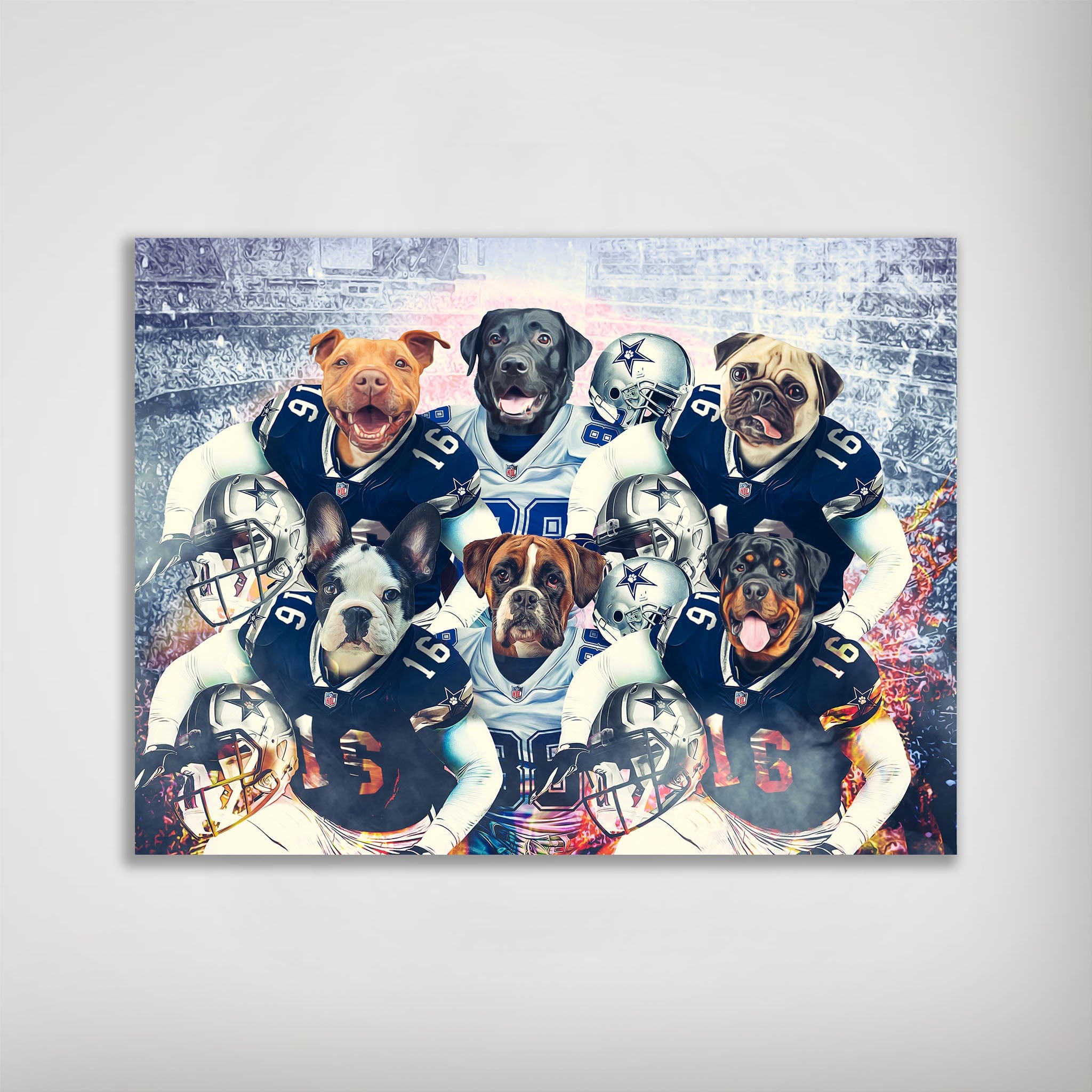 Póster personalizado para 6 mascotas &quot;Dallas Doggos&quot;