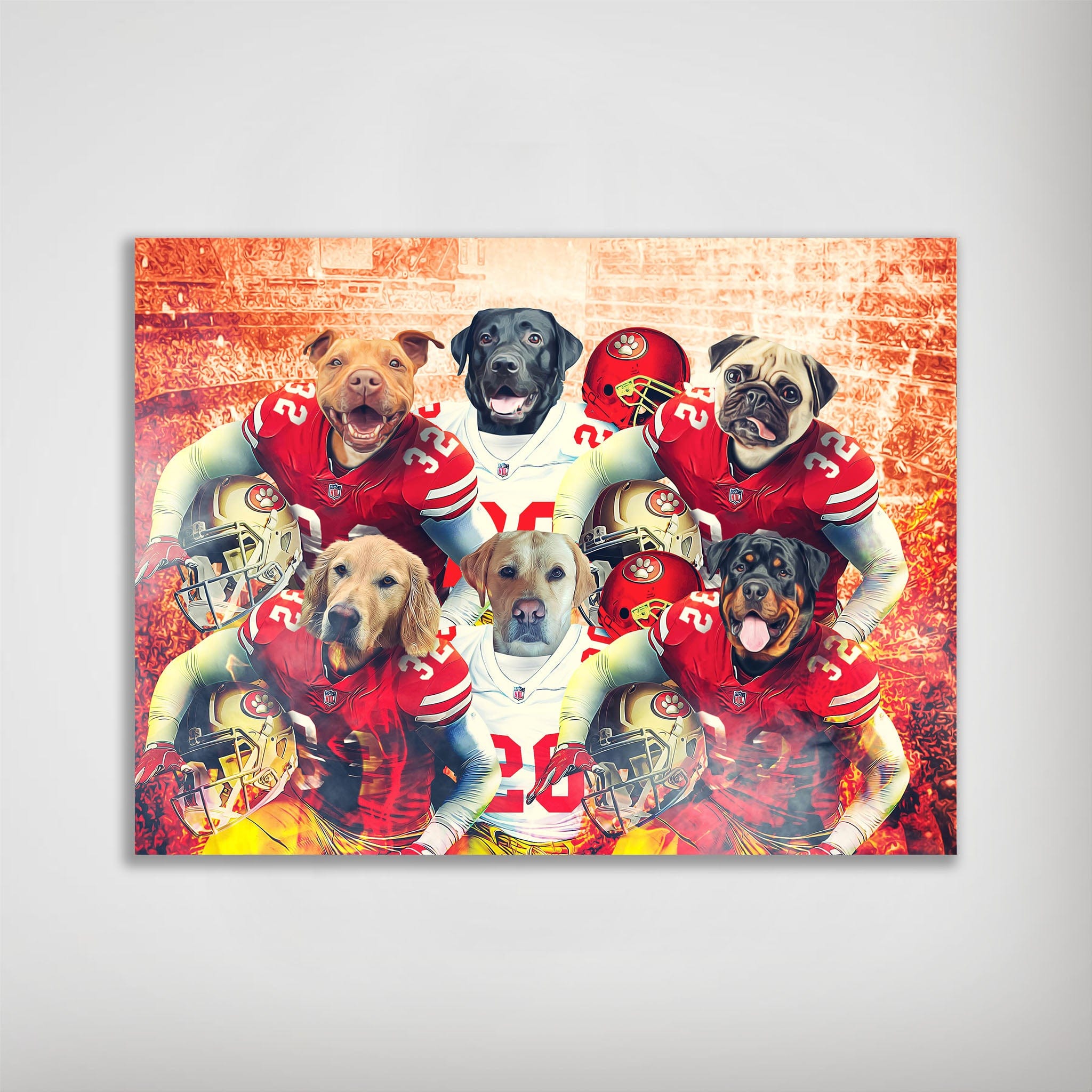 Póster personalizado de 6 mascotas &#39;San Francisco 40Doggos&#39;