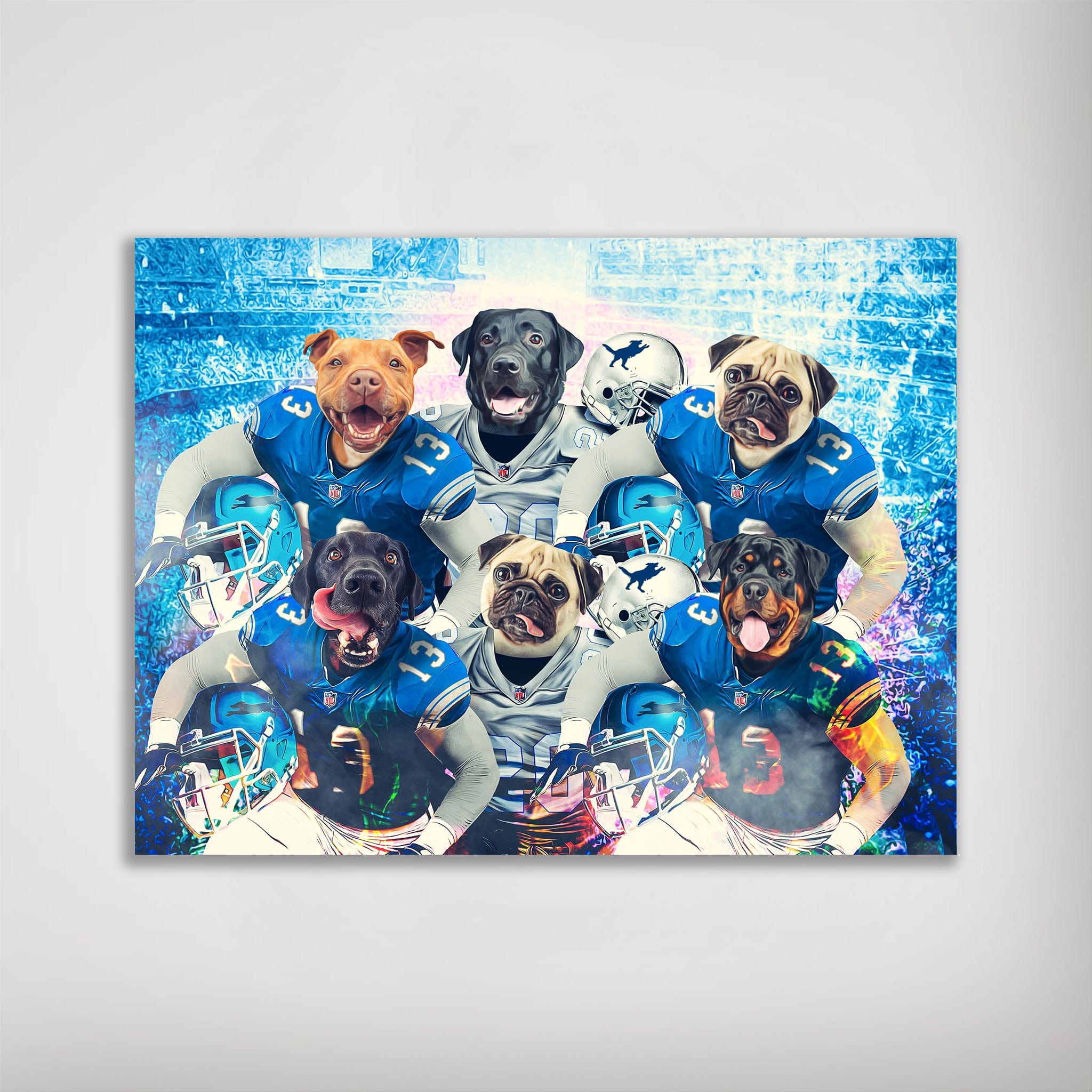 Póster personalizado para 6 mascotas &quot;Detroit Doggos&quot;