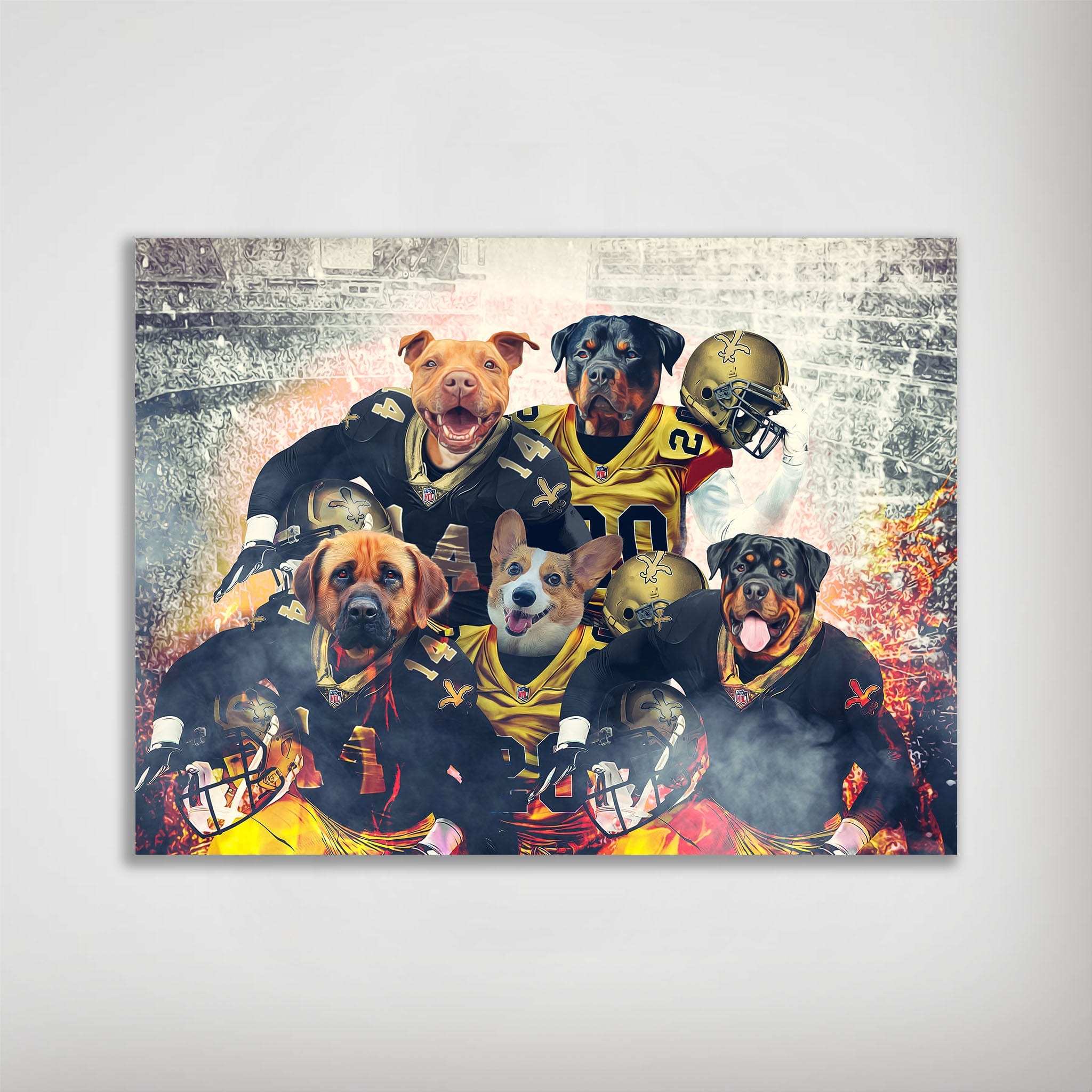 Póster Personalizado para 5 mascotas &#39;New Orleans Doggos&#39;