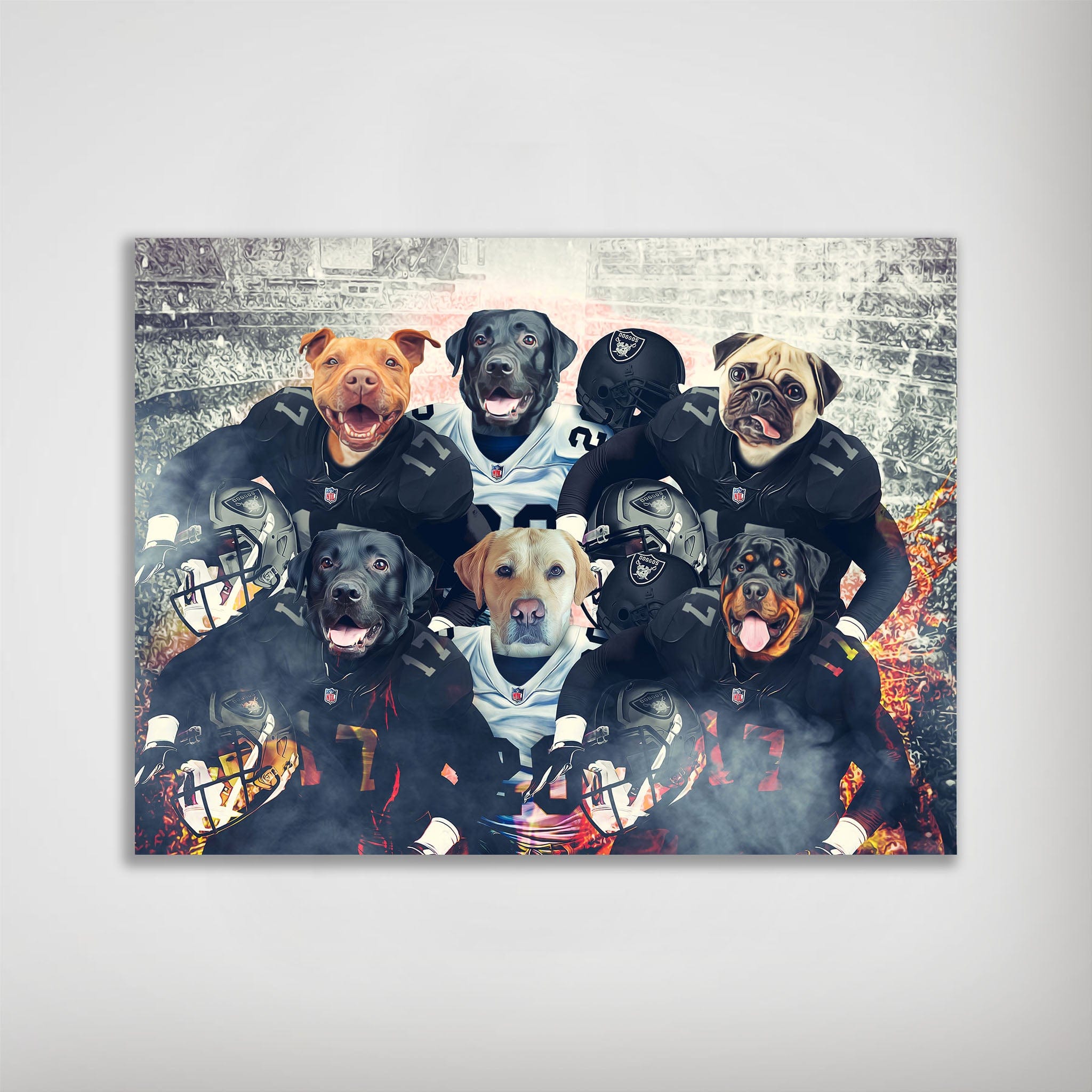 Póster personalizado de 6 mascotas &#39;Las Vegas Doggos&#39;