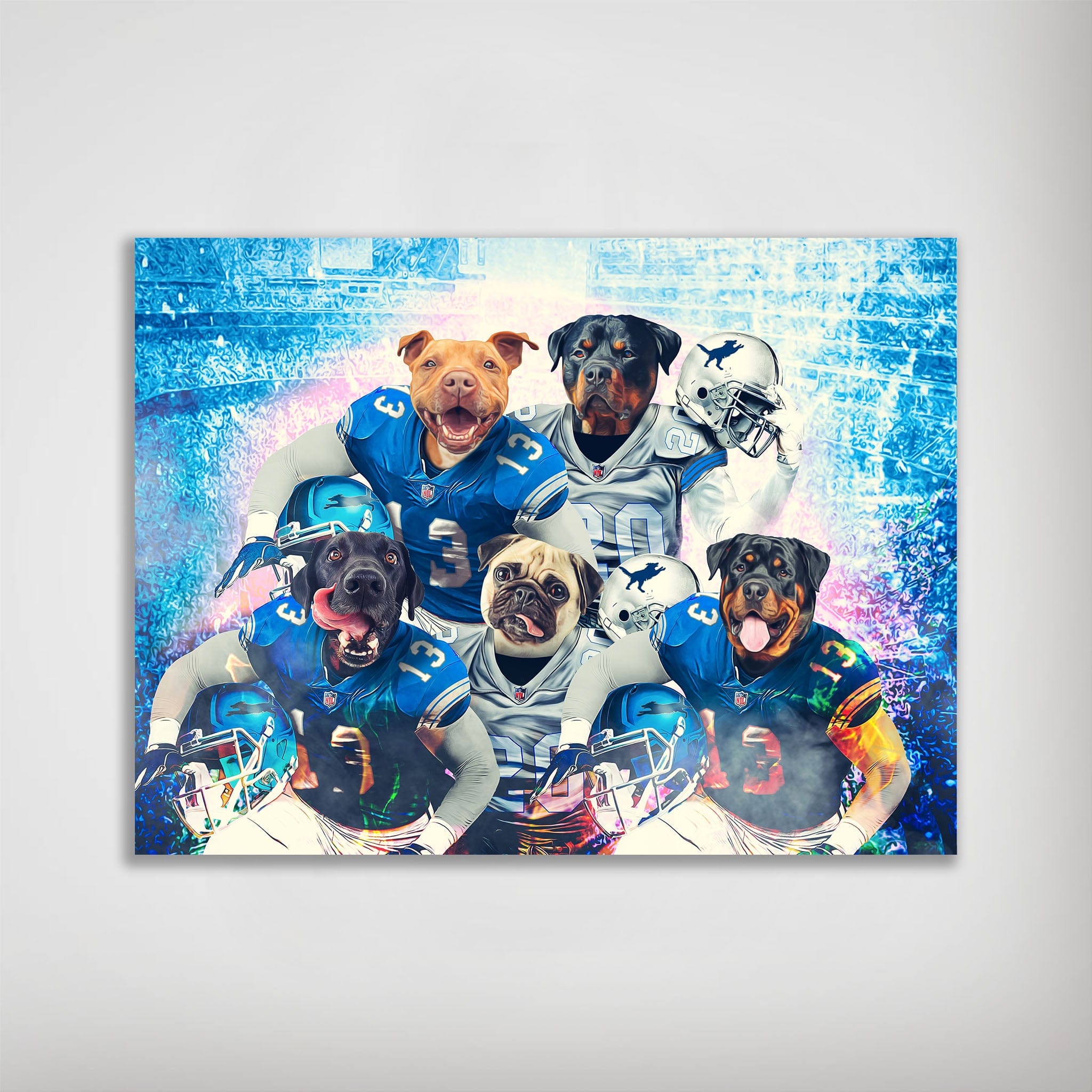 Póster personalizado de 5 mascotas &quot;Detroit Doggos&quot;