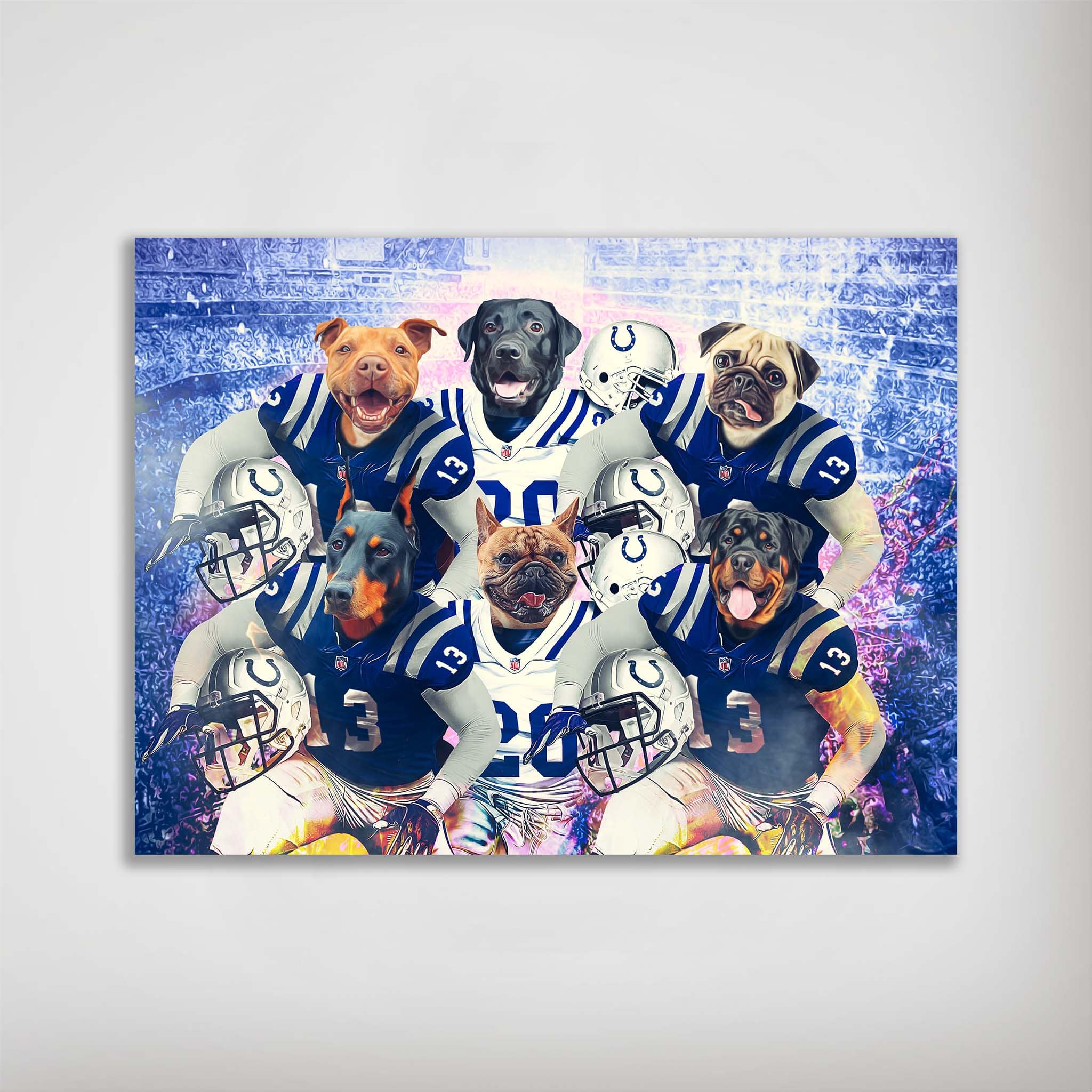 Póster personalizado para 6 mascotas &quot;Indianapolis Doggos&quot;