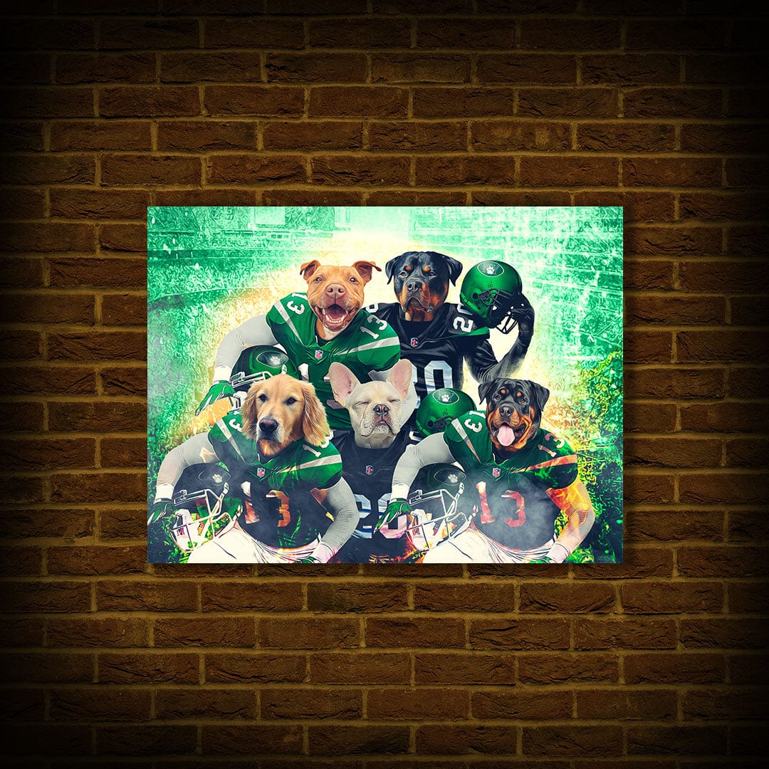 Póster personalizado de 5 mascotas &#39;New York Jet-Doggos&#39;