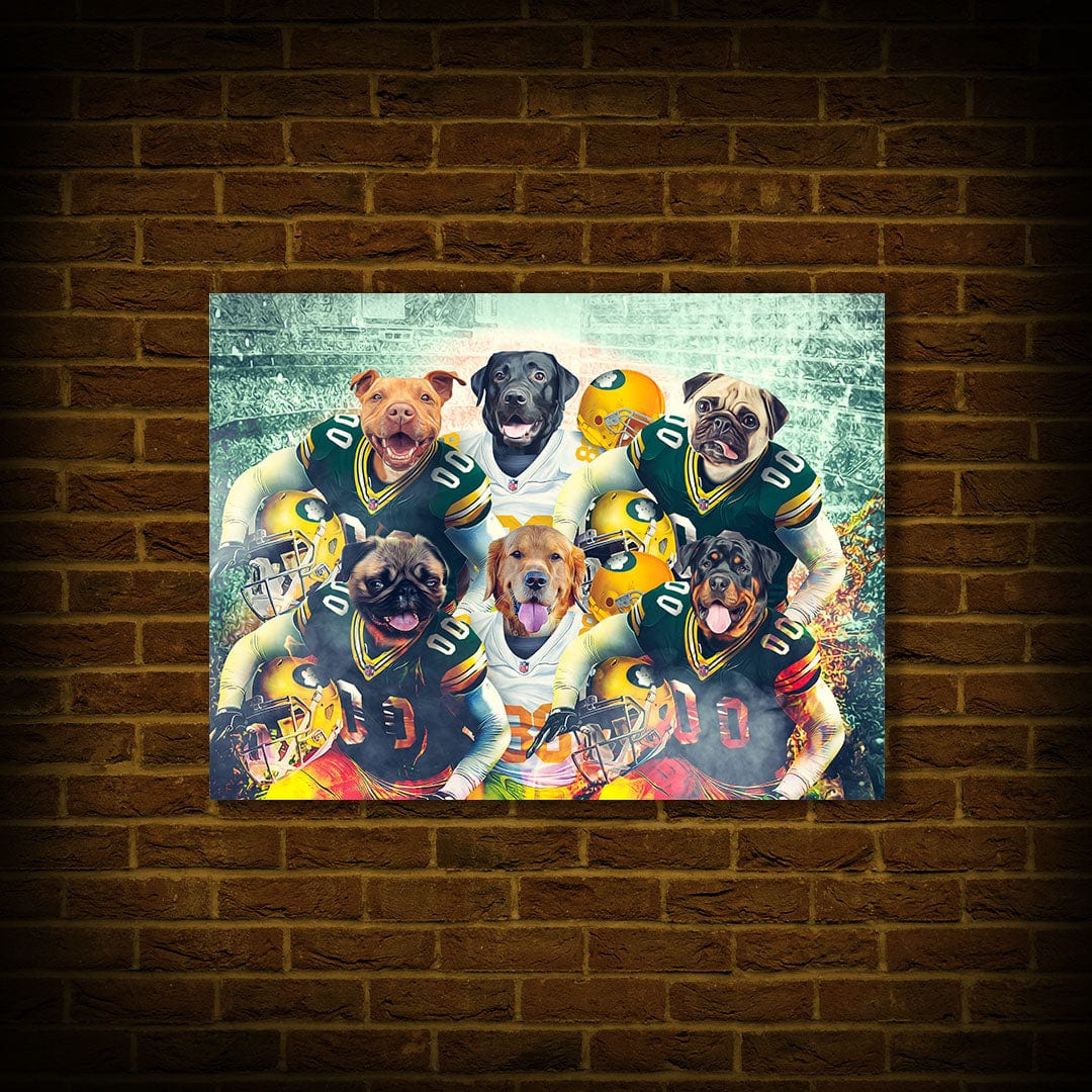 Póster personalizado para 6 mascotas &quot;Green Bay Doggos&quot;