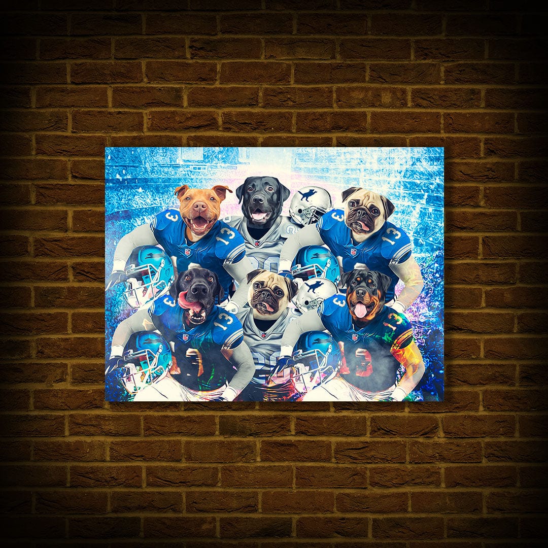 Póster personalizado para 6 mascotas &quot;Detroit Doggos&quot;