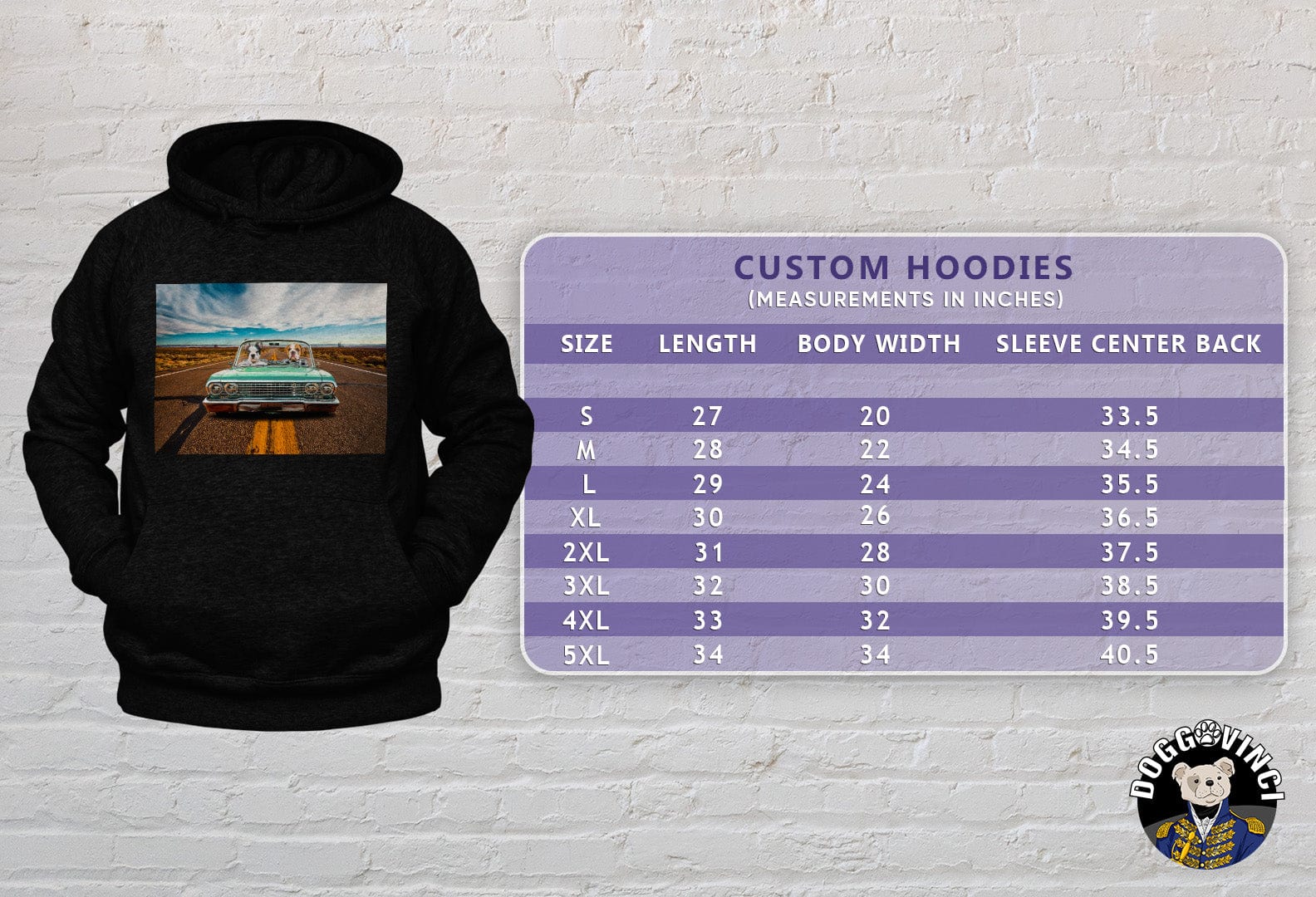 Sudadera con capucha personalizada para 2 mascotas &#39;The Lowrider&#39;