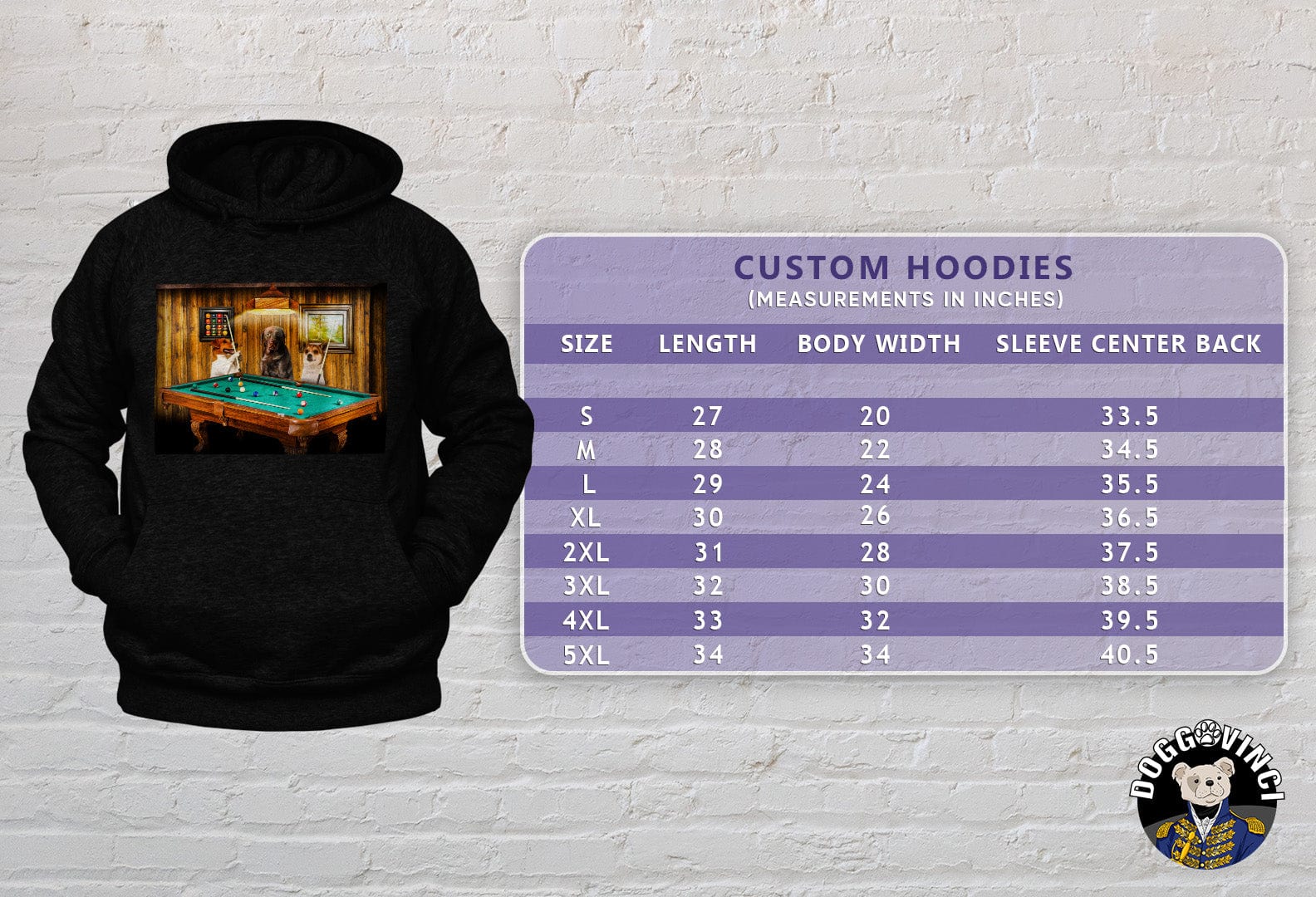 Sudadera con capucha personalizada para 3 mascotas &#39;The Pool Players&#39;