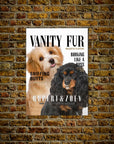 Póster personalizado para 2 mascotas 'Vanity Fur'