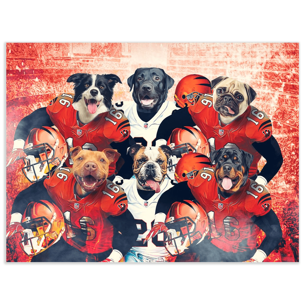 Póster personalizado para 6 mascotas &quot;Cincinnati Doggos&quot;