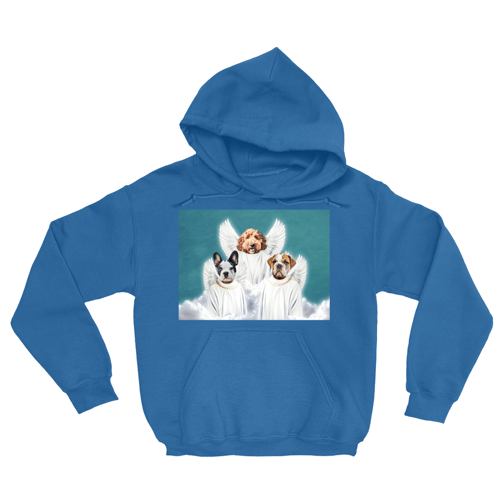 Sudadera con capucha personalizada para 3 mascotas &#39;3 Angels&#39;