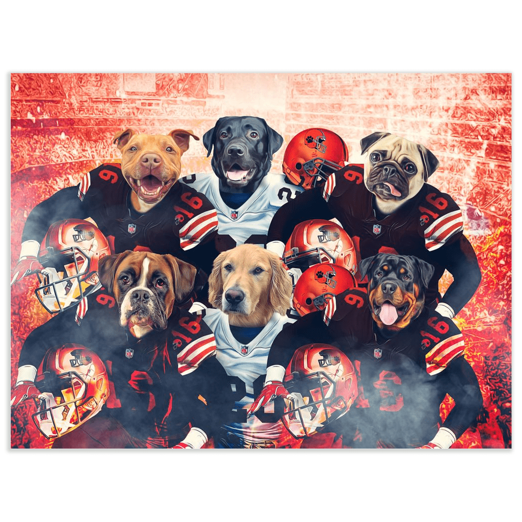 Póster personalizado para 6 mascotas &quot;Cleveland Doggos&quot;