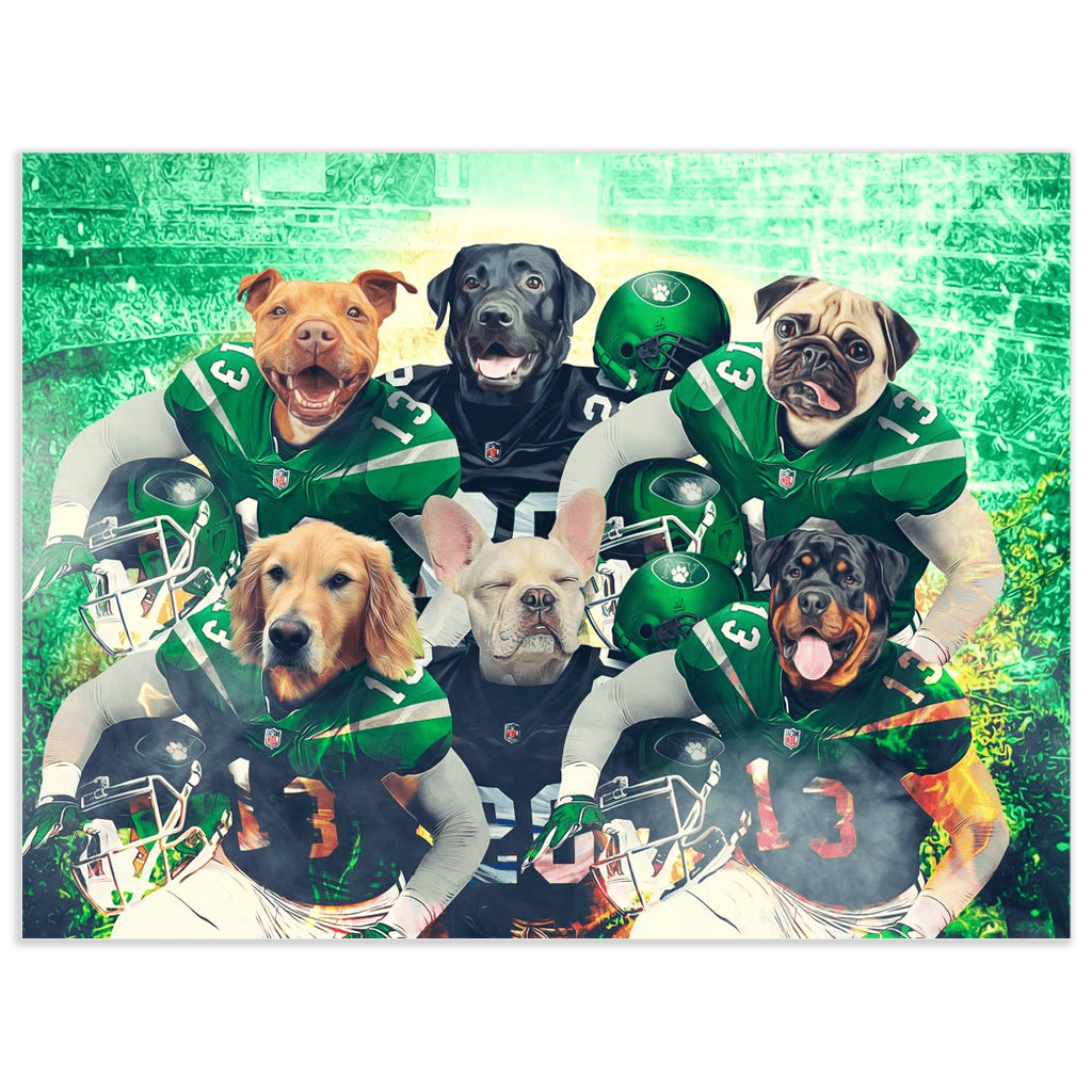 Póster personalizado de 6 mascotas &#39;New York Jet-Doggos&#39;