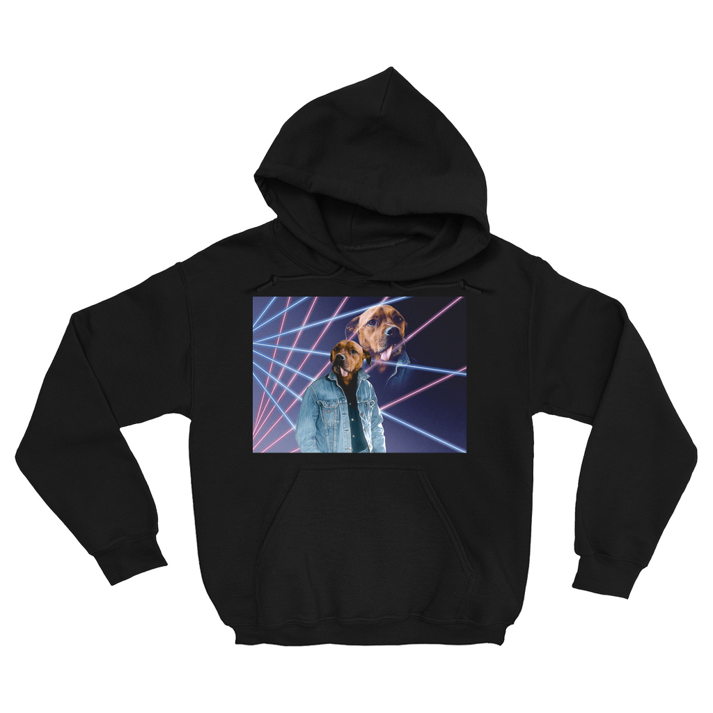 Sudadera con capucha personalizada &#39;1980s Lazer Portrait&#39;