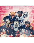 Manta personalizada para cinco mascotas 'New England Doggos'