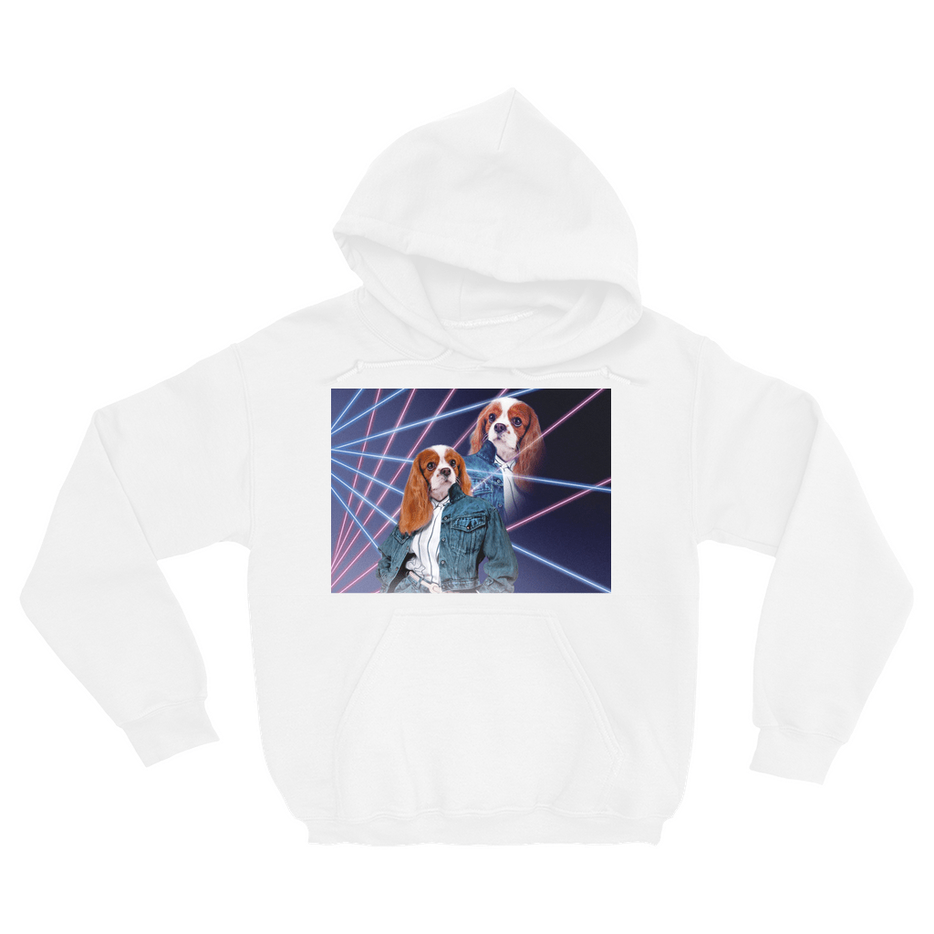 Sudadera con capucha personalizada &#39;1980s Lazer Portrait (mujer)&#39;