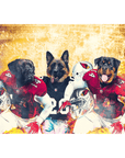 'Arizona Doggos' Personalized 3 Pet Standing Canvas