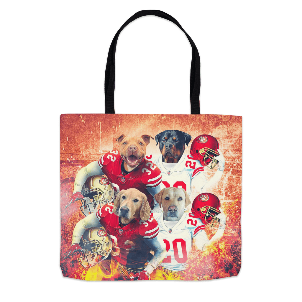 Bolsa de mano personalizada para 4 mascotas &#39;San Francisco 40Doggos&#39;