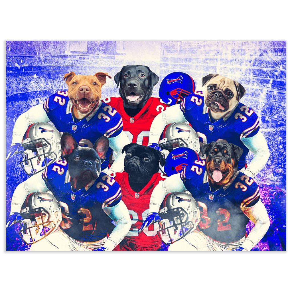 Póster personalizado para 6 mascotas &#39;Buffalo Doggos&#39;