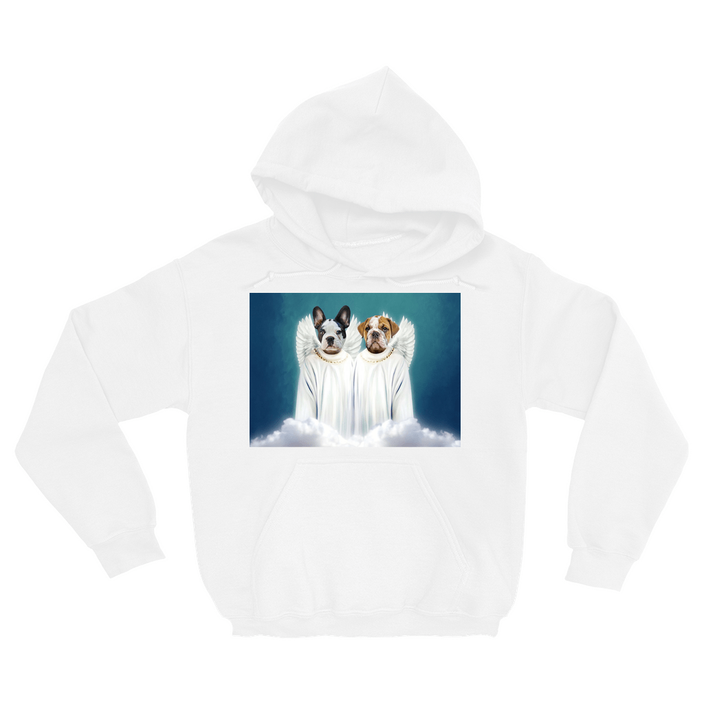 Sudadera con capucha personalizada para 2 mascotas &#39;2 Angels&#39;