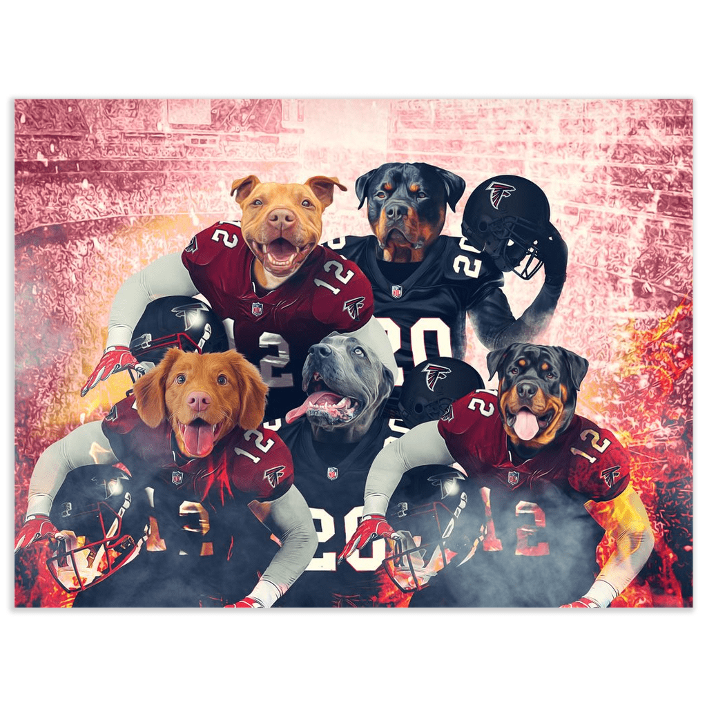 Póster personalizado para 5 mascotas &quot;Atlanta Doggos&quot;