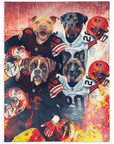 'Cleveland Doggos' Personalized 4 Pet Blanket