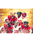 'Kansas City Doggos' Personalized 5 Pet Standing Canvas